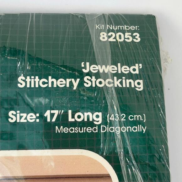 Bucilla Felt Applique Stocking Kit Mrs Frosty 20536 17" VTG Unopened - Picture 3 of 8